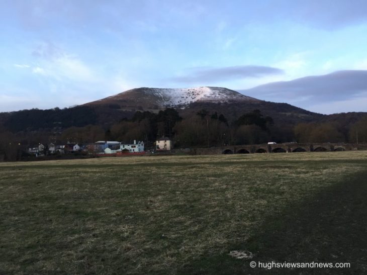 Photo of a snow-capped mountain in South Wales